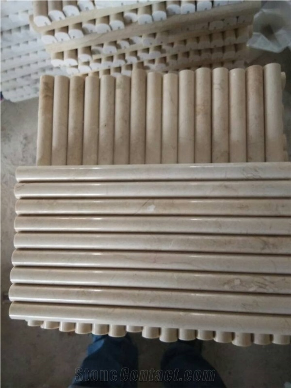 Crema Marfil Marble Chair Rails Molding Border Skirting Pencil Liner