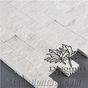 Beige Natural Split Marble Mosaic Tile-3/8"X3/4" Rectangle Pattern Mosaics