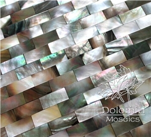 Black Mother Of Pearl and Shell Mosaic