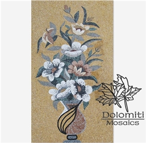 Flowers Marble Mosaic Art