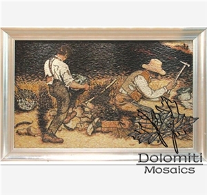 Framed Marble Mosaic Mural Art Work for Wall Decor