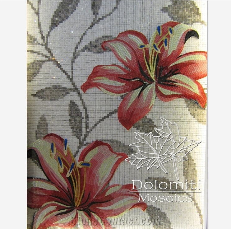 Glass Mosaic Art-Lily