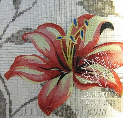 Glass Mosaic Art-Lily