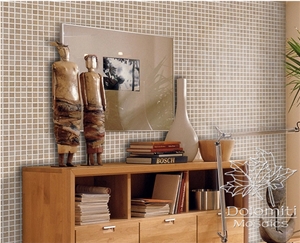 Marfil Mosaic Tiles Tumbled in 3/8"X3/8"