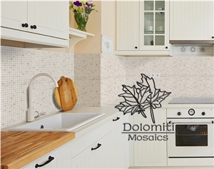 Milk White Marble Mosaic Tile, Thassos Crystallina White Marble Mosaic