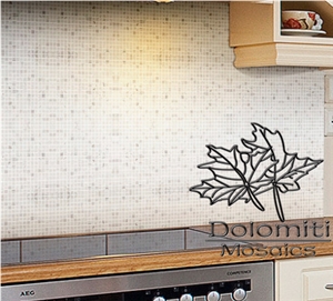 Milk White Marble Mosaic Tile, Thassos Crystallina White Marble Mosaic