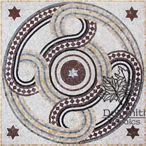 Stone Carpet Marble Mosaic Rug Art Tile Floor Sf0097 Medallion