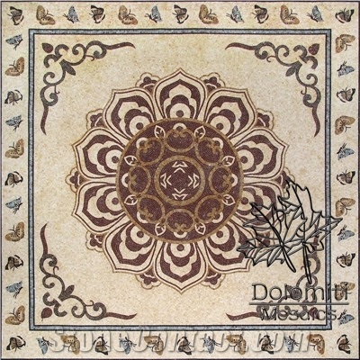 Stone Carpet Marble Mosaic Rug Art Tile Floor Sf160 Medallion