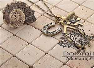 Tumbled Travertine Mosaic Tiles,Unfilled Stone Tile Mosaic