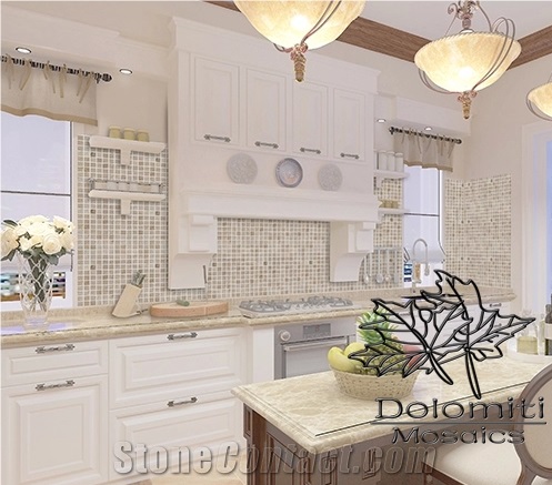 Tumbled Travertine Mosaic Tiles,Unfilled Stone Tile Mosaic