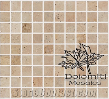 Tumbled Travertine Mosaic Tiles,Unfilled Stone Tile Mosaic