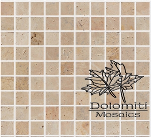 Tumbled Travertine Mosaic Tiles,Unfilled Stone Tile Mosaic