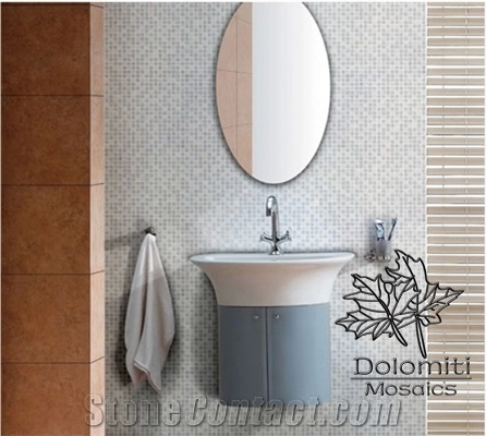White Thassos Mosaic Tile,Mix Crystal Glass Tiles in Three Finishs