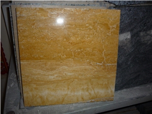 Golden Travertine Tiles and Slabs