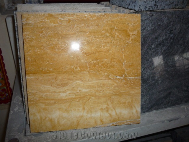 Golden Travertine Tiles and Slabs