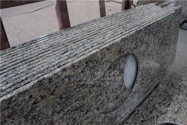 Santa Cecilia Granite Double Sink Vanity Tops,Bath Tops