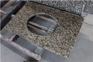 Sesame Gold Granite Bathroom Vanity Top with Eased Edge