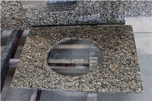 Sesame Gold Granite Bathroom Vanity Top with Eased Edge