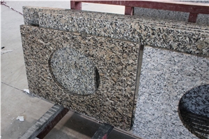 Sesame Gold Granite Bathroom Vanity Top with Eased Edge