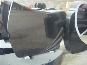 European Tombstone Shanxi Black Granite