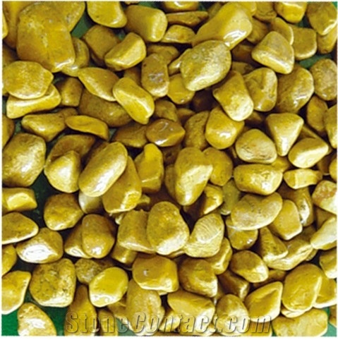 Machine Made Yellow Pebble Stone