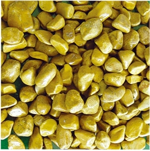 Machine Made Yellow Pebble Stone
