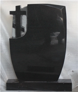 Shanxi Black Granite Cross Tombstone Model M002