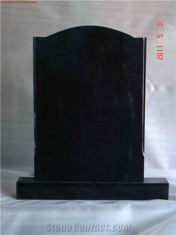Shanxi Black Granite Tombstone Model S002