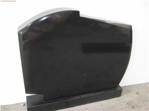 Western Style Black Granite Tombstone Model S0011