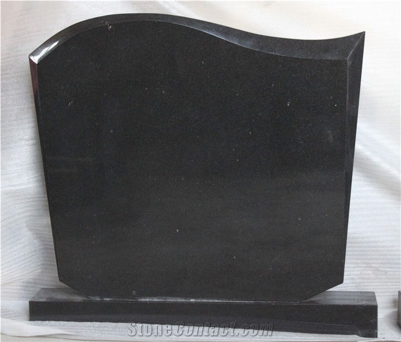 Western Style Tombstone Shanxi Black Granite