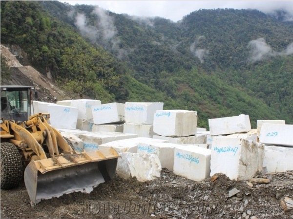 Grade a White Marble Blocks,Yunnan White Marble Block