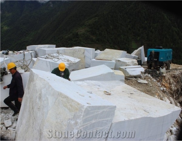 Grade a White Marble Blocks,Yunnan White Marble Block