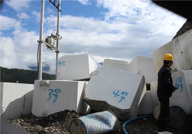 Grade a White Marble Blocks,Yunnan White Marble Block