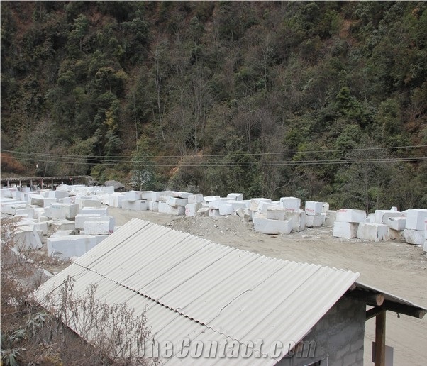 Grade a White Marble Blocks,Yunnan White Marble Block