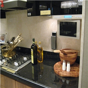 Black Galaxy Granite Kitchen Countertop