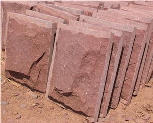Red Sandstone Rockfaced Sandstone Mushroom