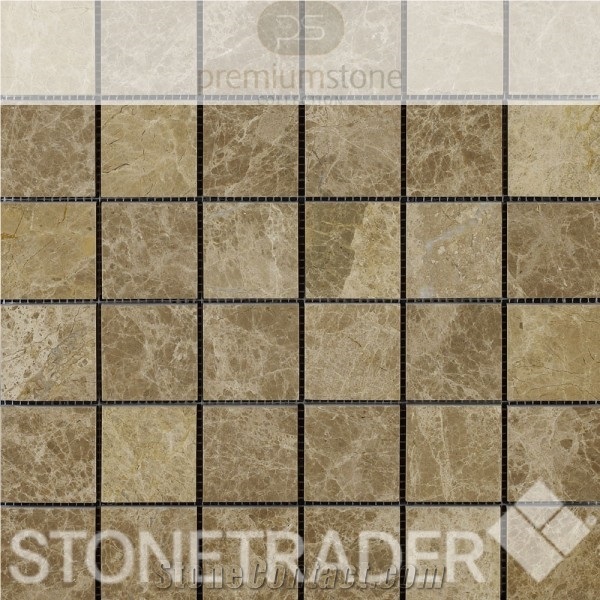 Dark Cappuccino Marble Mosaic 4.8x4.8cm