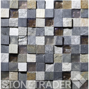 Glass & Slate Mix Mosaic