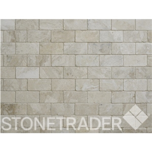 Vanilla Cream Tumbled Marble Tile, Turkey Beige Marble