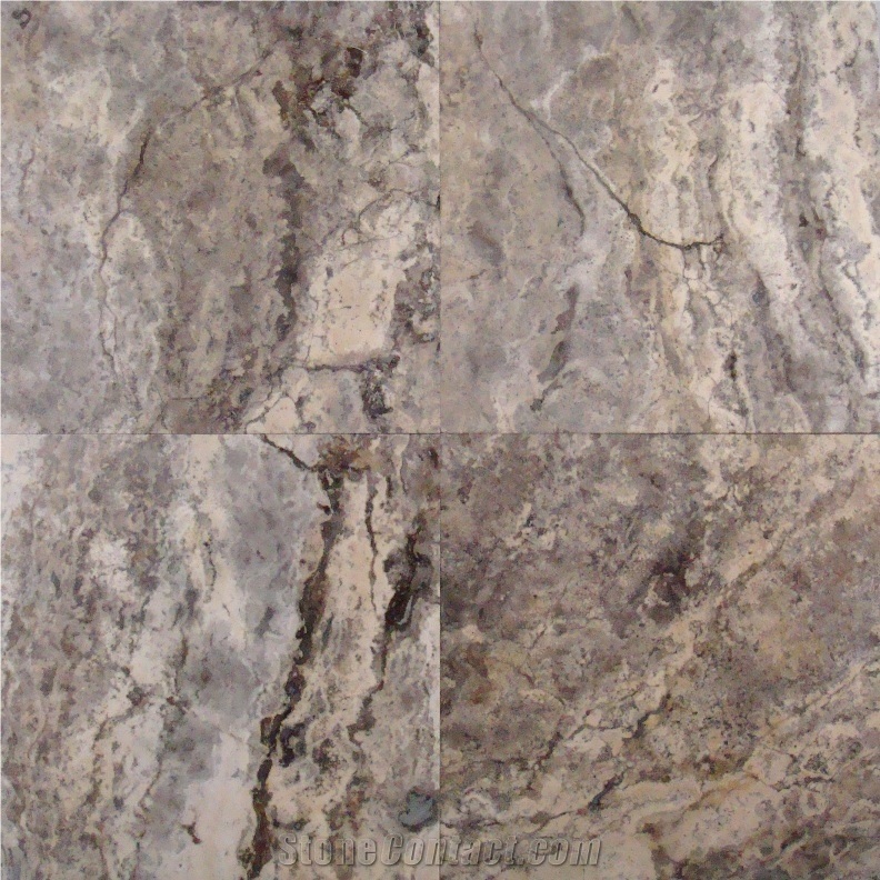 Silver Travertine Honed and Filled Tile