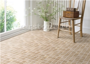 Light Travertine Tumbled Mosaic