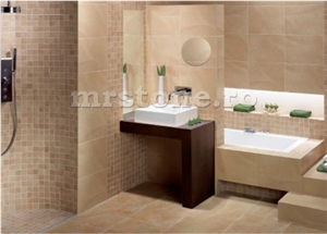 Light Travertine Tumbled Mosaic