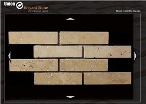 Classic Travertine Brick Mosaic