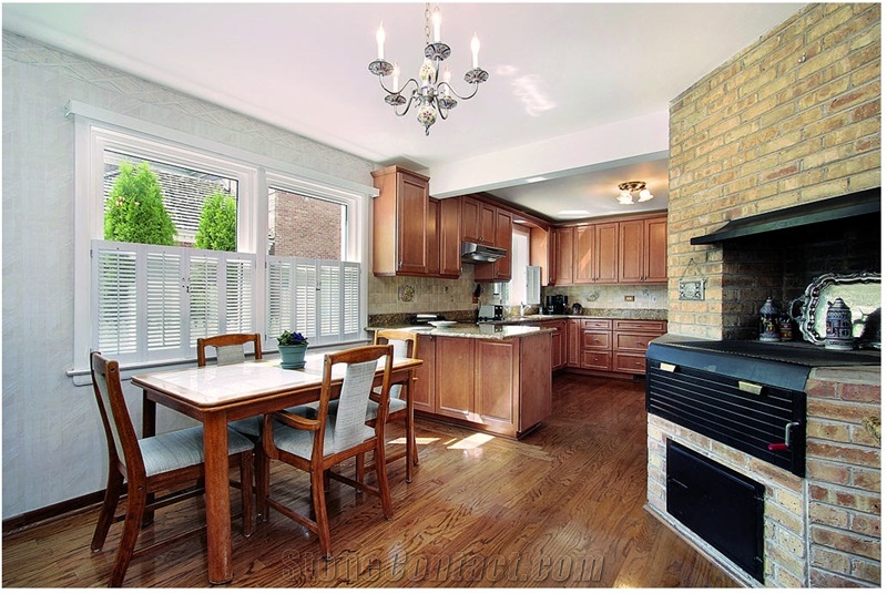 Gold Travertine Polished Brick Mosaic