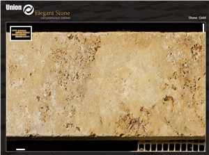 Gold Travertine Polished Brick Mosaic