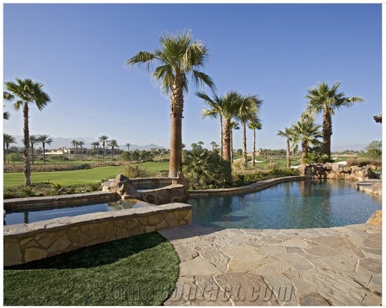 Beige Sandstone Pool Pavers