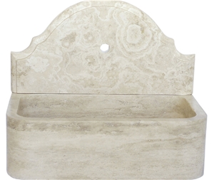 Travertino Bianco Navona Solid Sink, Travertino Bianco Navona Travertine Sinks