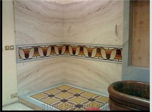 Palissandro Bianco Marble Bathroom Design