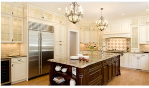 Crema Bordeaux Granite Kitchen Countertop