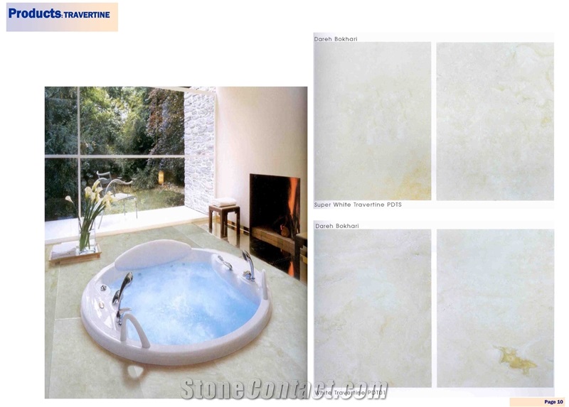 Dareh Bokhari White Teravertine, White Travertine Tiles